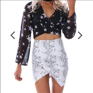Wild One Snake Print Skirt